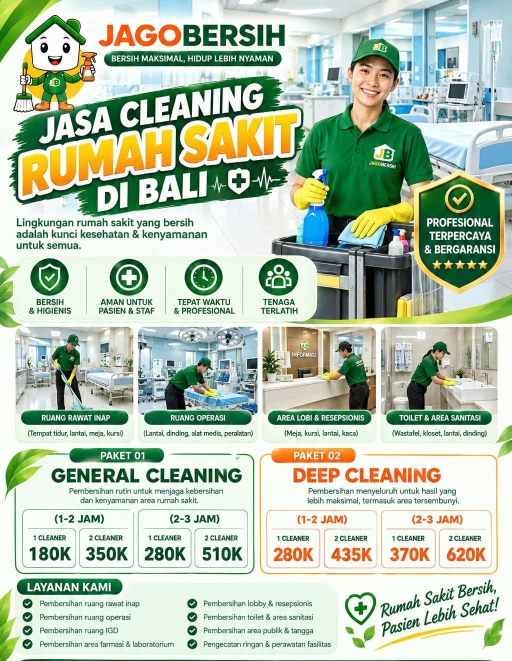 Jasa Cleaning Klinik di Bali untuk Ruang Praktik yang Bersih, Rapi dan Nyaman